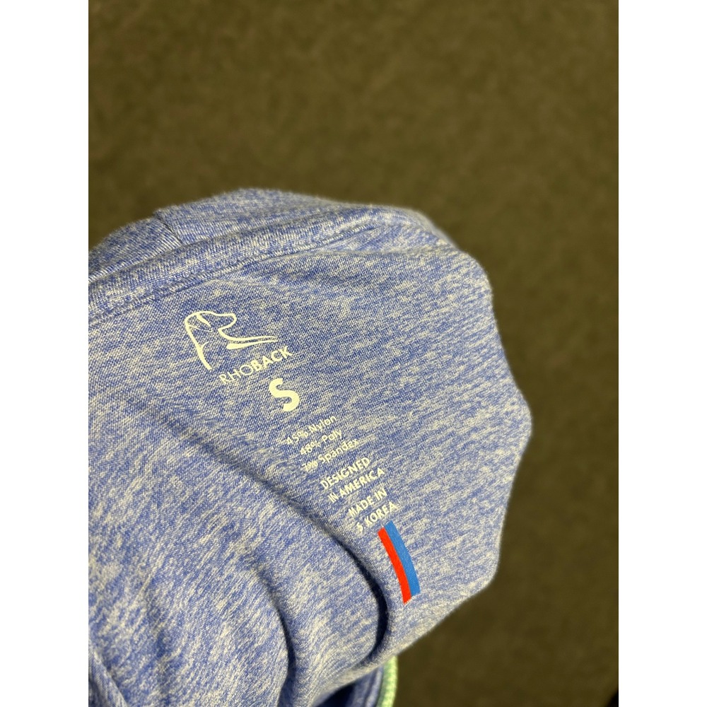Rhoback hesi hoodie performance mens small blue pullover drawstring read - Picture 4 of 8